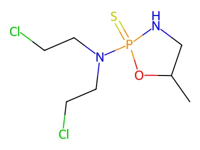 1,3,2-Oxazaphospholidine, 2-(bis(2-chloroethyl)amino)-5-methyl-, 2-sulfide structure