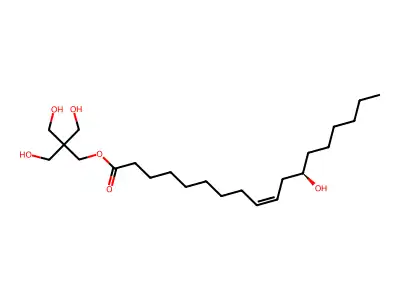 [3-Hydroxy-2,2-bis(hydroxymethyl)propyl] 12-hydroxyoctadec-9-enoate structure