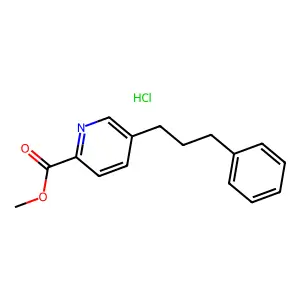 2-Pyridinecarboxylic acid, 5-(3-phenylpropyl)-, methyl ester,hydrochloride structure