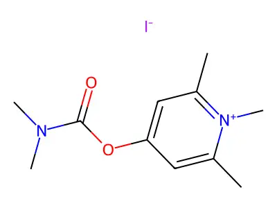 Pyridinium, 4-hydroxy-1,2,6-trimethyl-, iodide dimethylcarbamate structure