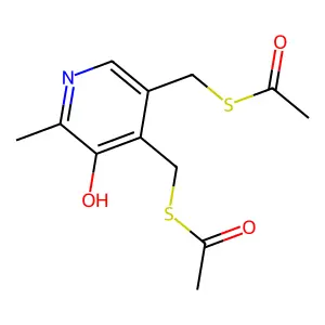 3-Pyridinol, 4,5-bis(acetylthiomethyl)-2-methyl- structure