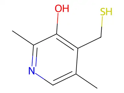 3-Pyridinol, 2,5-dimethyl-4-mercaptomethyl- structure