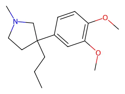 3-(3,4-Dimethoxyphenyl)-1-methyl-3-propylpyrrolidine structure