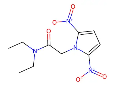 N,N-diethyl-2,5-dinitropyrrole-1-acetamide structure