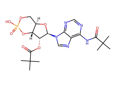 N(6),O(2)-Dipivaloyl cyclic amp structure