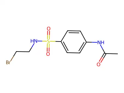 N-[4-(2-bromoethylsulfamoyl)phenyl]acetamide structure