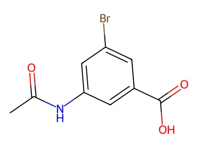 3-Acetamido-5-bromobenzoic acid structure
