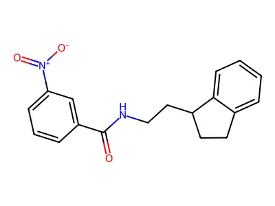 Benzamide, N-(2-(2,3-dihydro-1H-inden-1-yl)ethyl)-3-nitro- structure
