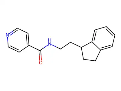 4-Pyridinecarboxamide, N-(2-(2,3-dihydro-1H-inden-1-yl)ethyl)- structure
