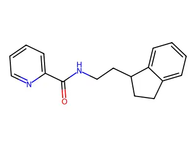 2-Pyridinecarboxamide, N-(2-(2,3-dihydro-1H-inden-1-yl)ethyl)- structure