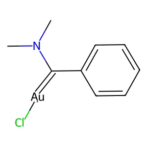 Chloro[(dimethylamino)(phenyl)methylidene]gold structure