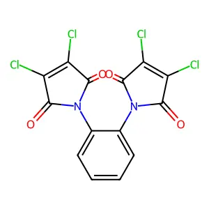 1H-Pyrrole-2,5-dione, 1,1'-(phenylene)bis[3,4-dichloro- structure