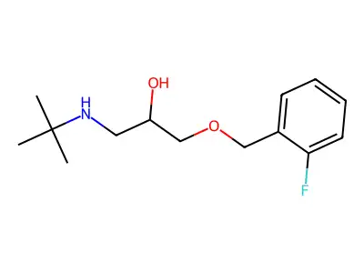 1-(Tert-butylamino)-3-((2-fluorobenzyl)oxy)propan-2-ol structure