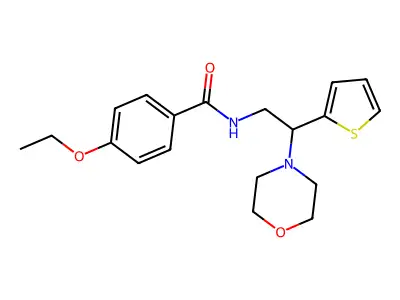 4-ethoxy-N-[2-(morpholin-4-yl)-2-(thiophen-2-yl)ethyl]benzamide structure