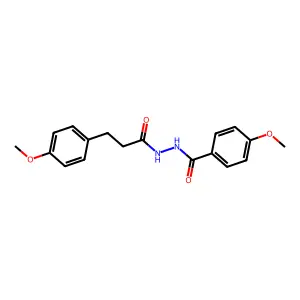 4-methoxy-N'-[3-(4-methoxyphenyl)propanoyl]benzohydrazide structure