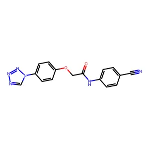 N-(4-cyanophenyl)-2-[4-(tetrazol-1-yl)phenoxy]acetamide structure