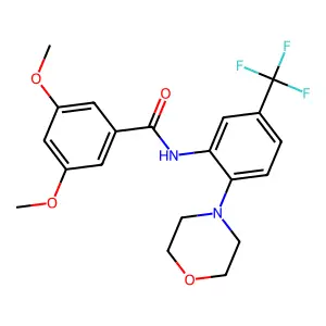 3,5-dimethoxy-N-[2-morpholin-4-yl-5-(trifluoromethyl)phenyl]benzamide structure