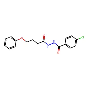 4-chloro-N'-(4-phenoxybutanoyl)benzohydrazide structure