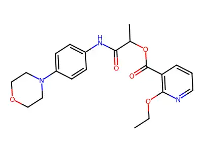 [1-(4-Morpholin-4-ylanilino)-1-oxopropan-2-yl] 2-ethoxypyridine-3-carboxylate structure