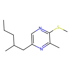 3-Methyl-5-(2-methylpentyl)-2-(methylthio)pyrazine structure