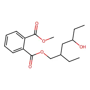 2-Ethyl-4-hydroxyhexyl methyl benzene-1,2-dicarboxylate structure