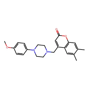 4-{[4-(4-methoxyphenyl)piperazin-1-yl]methyl}-6,7-dimethyl-2H-chromen-2-one structure