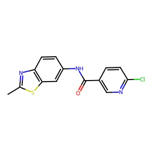 6-chloro-N-(2-methyl-1,3-benzothiazol-6-yl)pyridine-3-carboxamide structure