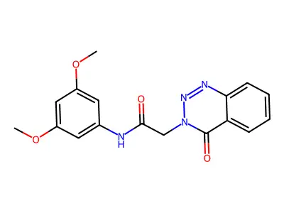 N-(3,5-dimethoxyphenyl)-2-(4-oxo-1,2,3-benzotriazin-3(4H)-yl)acetamide structure