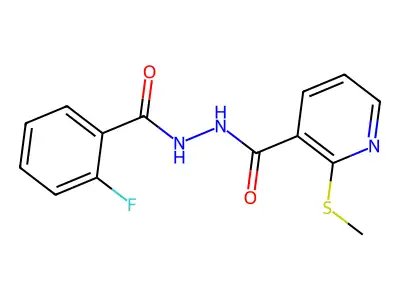 N'-(2-Fluorobenzoyl)-2-(methylthio)nicotinohydrazide structure