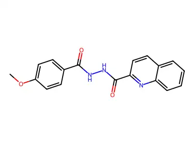 N'-(4-methoxybenzoyl)quinoline-2-carbohydrazide structure