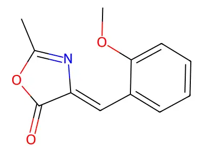 (4Z)-4-[(2-methoxyphenyl)methylene]-2-methyl-oxazol-5-one structure
