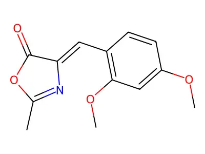 4-[(2,4-dimethoxyphenyl)methylidene]-2-methyl-1,3-oxazol-5(4H)-one structure