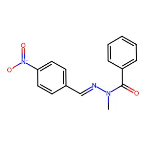 Benzoic acid,1-methyl-2-[(4-nitrophenyl)methylene]hydrazide structure