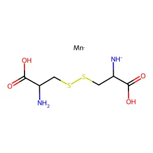 [2-[(2-Amino-2-carboxyethyl)disulfanyl]-1-carboxyethyl]azanide;manganese structure