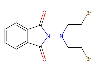 Hydrazine, 1,1-bis(2-bromoethyl)-2-phthaloyl- structure