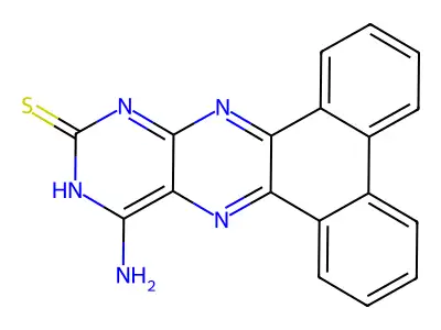 Phenanthro(9,10-g)pteridine-11-thiol, 13-amino- structure
