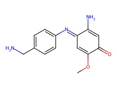5-Amino-4-((4-aminomethylphenyl)imino)-2-methoxy-2,5-cyclohexadien-1-one structure