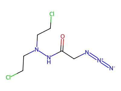 Hydrazine, N'-azidoacetyl-N,N-bis(2-chloroethyl)- structure