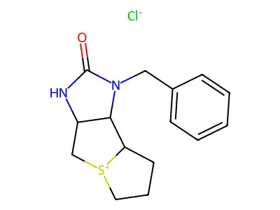 Imidazo(4,5-c)thieno(1,2-a)thiolium, decahydro-1-benzyl-2-oxo-, chloride structure