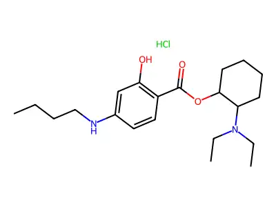 Salicylic acid, p-butylamino-, 2-(diethylamino)cyclohexyl ester, hydrochloride structure