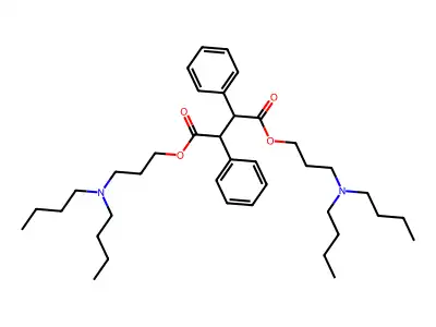Succinic acid, 2,3-diphenyl-, bis(3-(dibutylamino)propyl)ester structure
