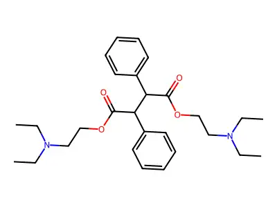 Succinic acid, 2,3-diphenyl-, bis(2-(diethylamino)ethyl)ester structure