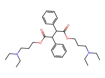 Succinic acid, 2,3-diphenyl-, bis(3-(diethylamino)propyl)ester structure