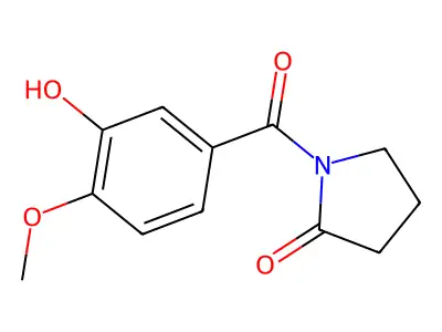 2-Pyrrolidinone, 1-(3-hydroxy-4-methoxybenzoyl)- structure