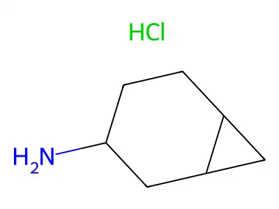 Bicyclo(4.1.0)heptan-3-amine, hydrochloride (1:1) structure