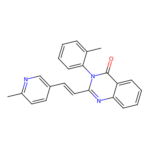4(3H)-Quinazolinone, 3-(2-methylphenyl)-2-(2-(6-methyl-3-pyridyl)ethenyl)- structure