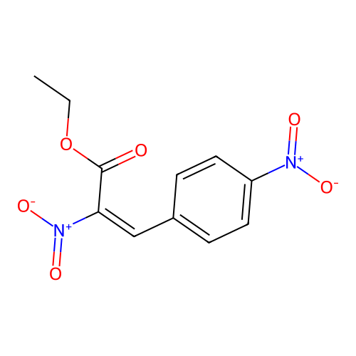 ethyl (E)-2-nitro-3-(4-nitrophenyl)prop-2-enoate structure