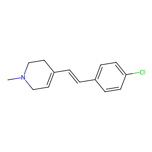4-[(1E)-2-(4-Chlorophenyl)ethenyl]-1,2,3,6-tetrahydro-1-methylpyridine structure