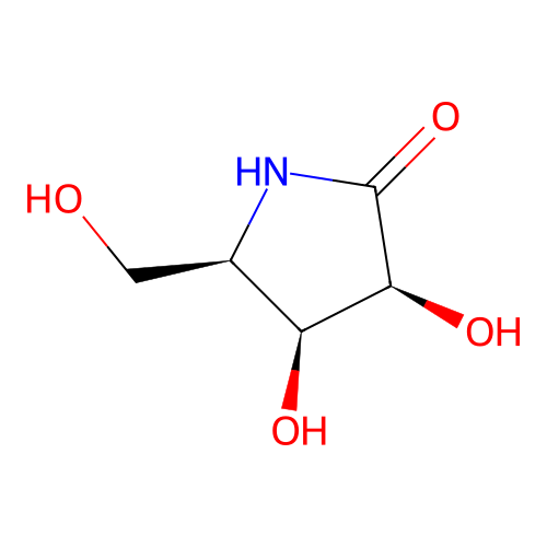 (3S,4S,5R)-3,4-dihydroxy-5-(hydroxymethyl)pyrrolidin-2-one structure