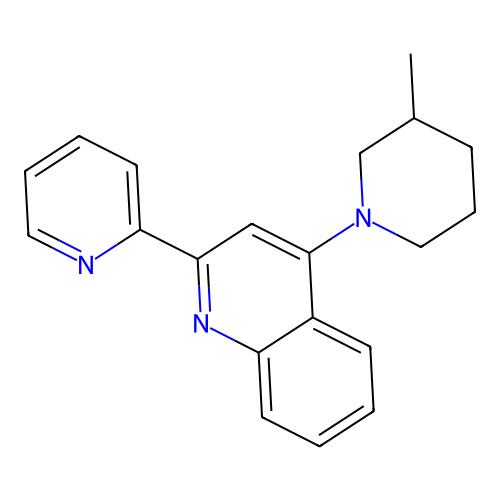 4-(3-Methylpiperidino)-2-(2-pyridyl)quinoline structure
